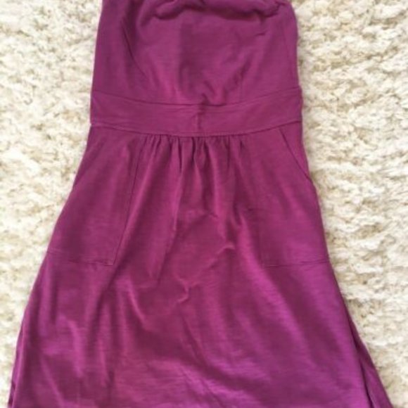 Banana Republic Size 0 Fuchsia Strapless Dress - Picture 3 of 8